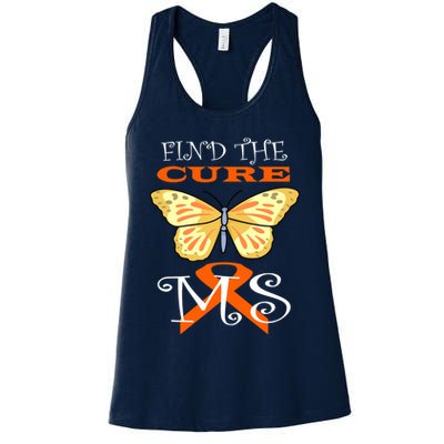 Support MS Help Find The Cure Ribbon Multiple Sclerosis Womens Tank Top