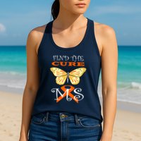 Support MS Help Find The Cure Ribbon Multiple Sclerosis Womens Tank Top