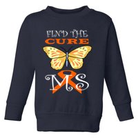 Support MS Help Find The Cure Ribbon Multiple Sclerosis Toddler Sweatshirt