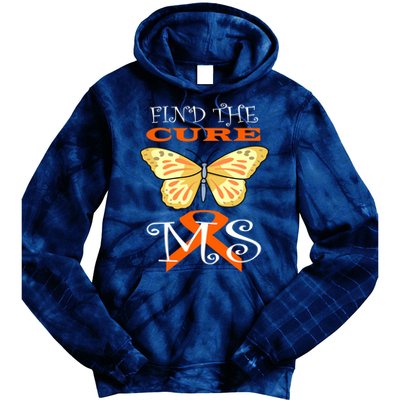 Support MS Help Find The Cure Ribbon Multiple Sclerosis Tie Dye Hoodie