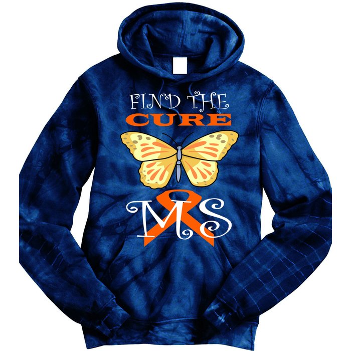 Support MS Help Find The Cure Ribbon Multiple Sclerosis Tie Dye Hoodie