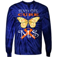 Support MS Help Find The Cure Ribbon Multiple Sclerosis Tie-Dye Long Sleeve Shirt