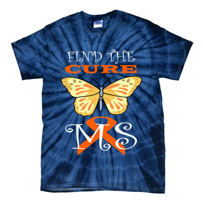 Support MS Help Find The Cure Ribbon Multiple Sclerosis Tie-Dye T-Shirt