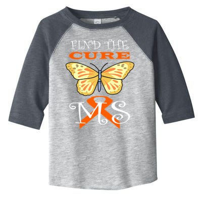 Support MS Help Find The Cure Ribbon Multiple Sclerosis Toddler Fine Jersey T-Shirt