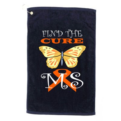 Support MS Help Find The Cure Ribbon Multiple Sclerosis Platinum Collection Golf Towel