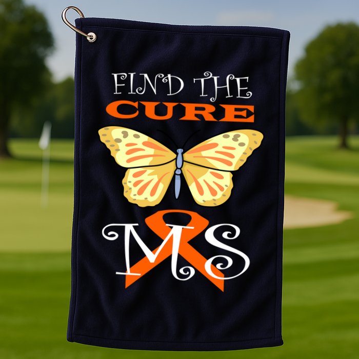 Support MS Help Find The Cure Ribbon Multiple Sclerosis Golf Towel
