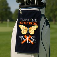 Support MS Help Find The Cure Ribbon Multiple Sclerosis Golf Towel