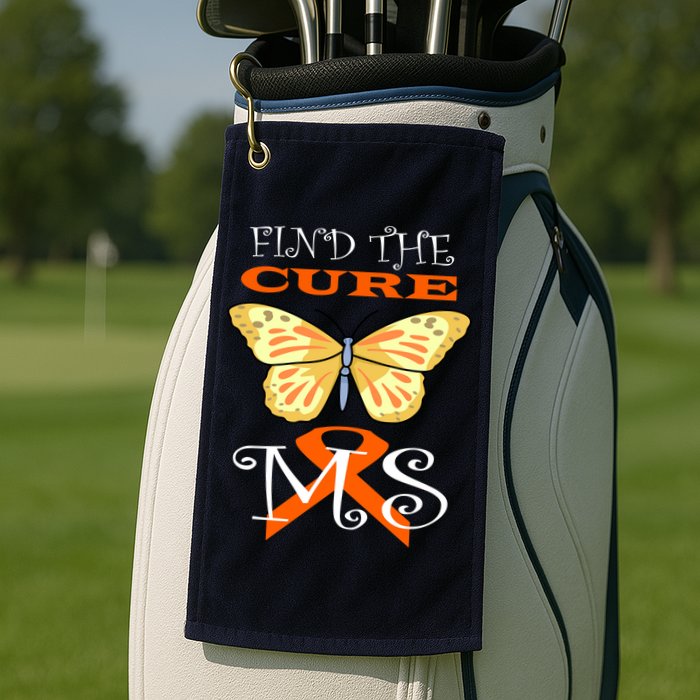Support MS Help Find The Cure Ribbon Multiple Sclerosis Golf Towel