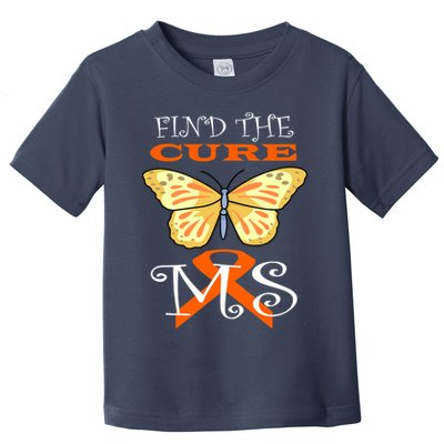 Support MS Help Find The Cure Ribbon Multiple Sclerosis Toddler T-Shirt