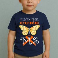 Support MS Help Find The Cure Ribbon Multiple Sclerosis Toddler T-Shirt