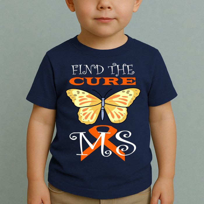 Support MS Help Find The Cure Ribbon Multiple Sclerosis Toddler T-Shirt