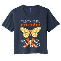 Support MS Help Find The Cure Ribbon Multiple Sclerosis Crop Top