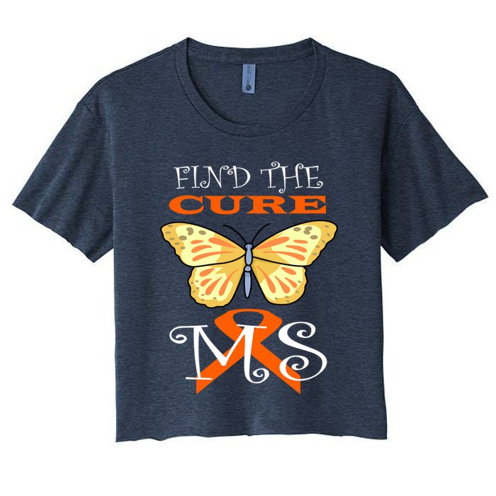 Support MS Help Find The Cure Ribbon Multiple Sclerosis Crop Top