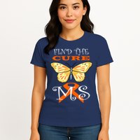 Support MS Help Find The Cure Ribbon Multiple Sclerosis Womens T-Shirt