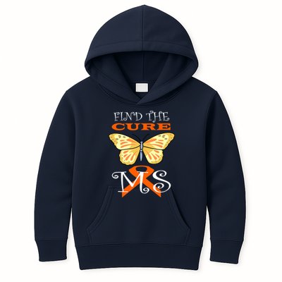 Support MS Help Find The Cure Ribbon Multiple Sclerosis Kids Hoodie