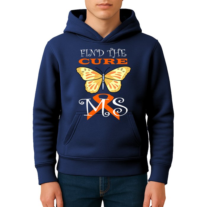 Support MS Help Find The Cure Ribbon Multiple Sclerosis Kids Hoodie