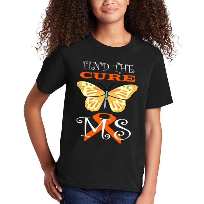 Support MS Help Find The Cure Ribbon Multiple Sclerosis Kids T-Shirt