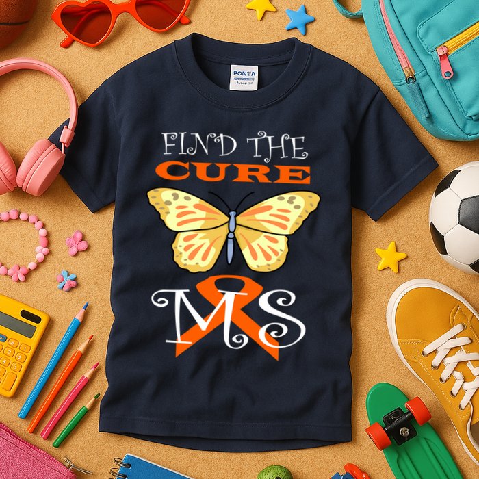 Support MS Help Find The Cure Ribbon Multiple Sclerosis Kids T-Shirt