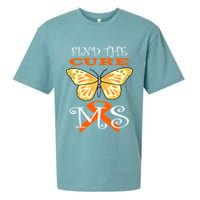 Support MS Help Find The Cure Ribbon Multiple Sclerosis Sueded Cloud Jersey T-Shirt