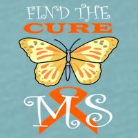 Support MS Help Find The Cure Ribbon Multiple Sclerosis Sueded Cloud Jersey T-Shirt