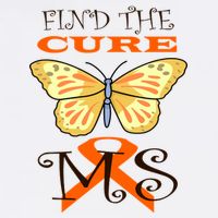 Support MS Help Find The Cure Ribbon Multiple Sclerosis Garment-Dyed Sweatshirt