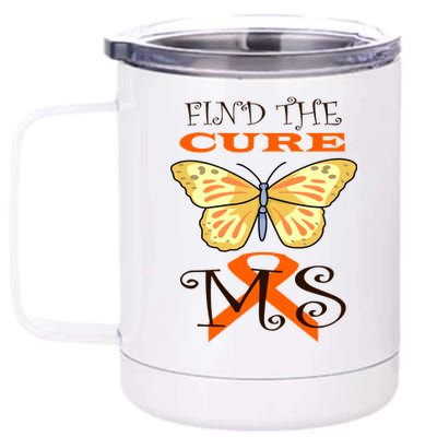 Support MS Help Find The Cure Ribbon Multiple Sclerosis 12 oz Stainless Steel Tumbler Cup