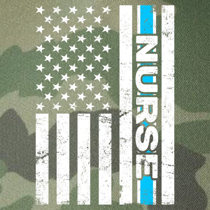 Support Nurses Front Line Flag Legacy Tie Dye Trucker Hat