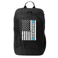Support Nurses Front Line Flag City Backpack