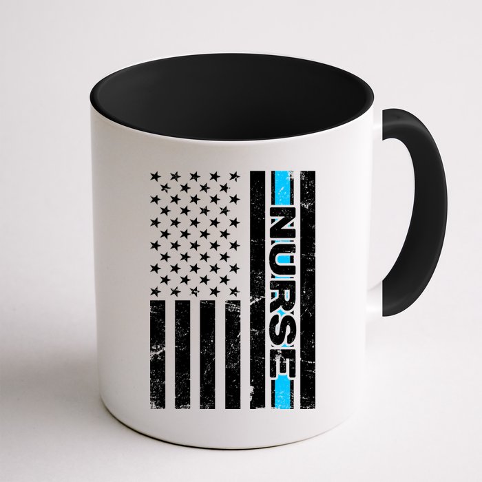Support Nurses Front Line Flag Mug