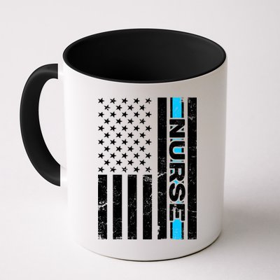 Support Nurses Front Line Flag Mug