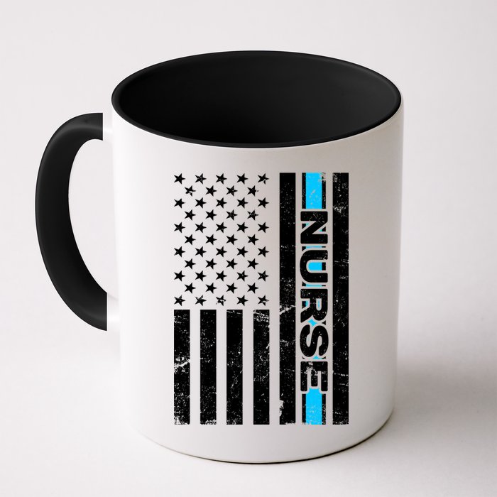 Support Nurses Front Line Flag Mug