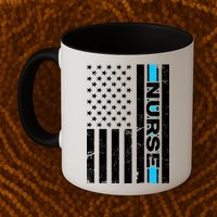 Support Nurses Front Line Flag Mug