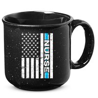 Support Nurses Front Line Flag 15oz Campfire Ceramic Mug