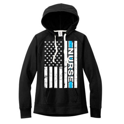 Support Nurses Front Line Flag Women's Fleece Hoodie