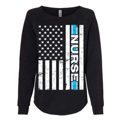 Support Nurses Front Line Flag Womens California Wash Sweatshirt