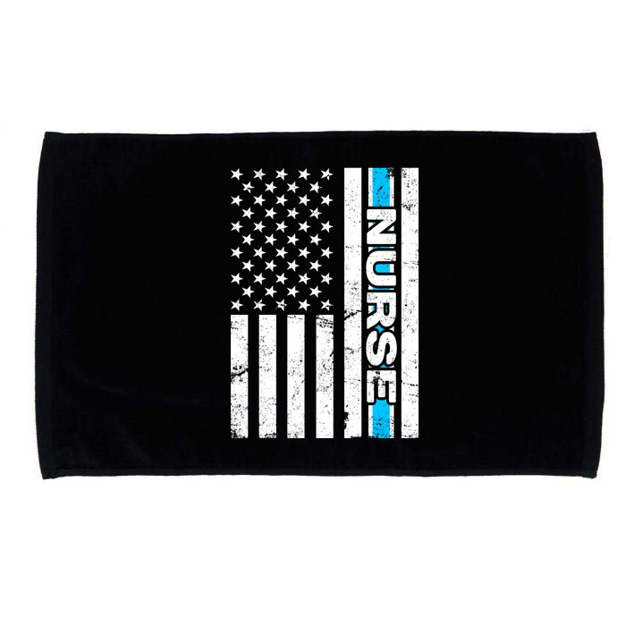 Support Nurses Front Line Flag Microfiber Hand Towel