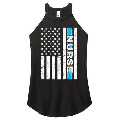 Support Nurses Front Line Flag Women's Perfect Tri Rocker Tank