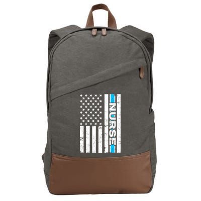 Support Nurses Front Line Flag Cotton Canvas Backpack