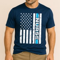 Support Nurses Front Line Flag Performance Shirt