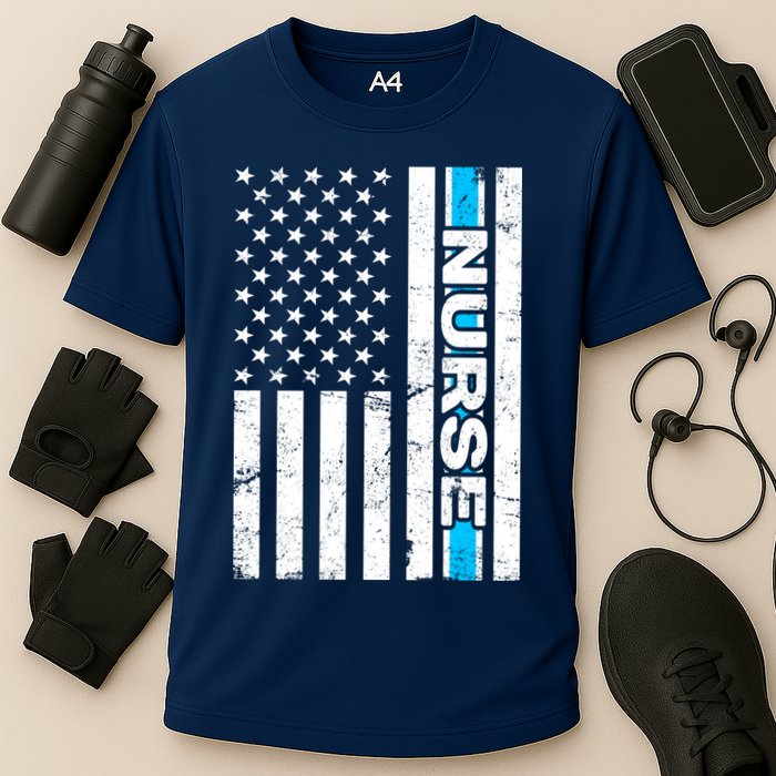 Support Nurses Front Line Flag Performance Shirt