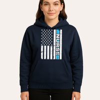Support Nurses Front Line Flag Hoodie