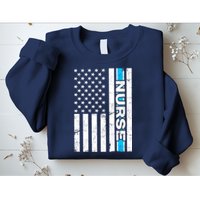 Support Nurses Front Line Flag Sweatshirt