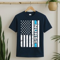 Support Nurses Front Line Flag T-Shirt
