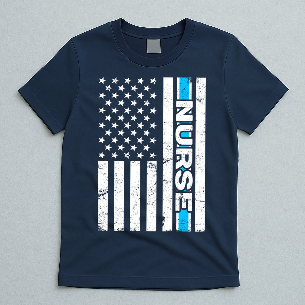 Support Nurses Front Line Flag T-Shirt