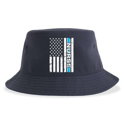Support Nurses Front Line Flag Sustainable Bucket Hat