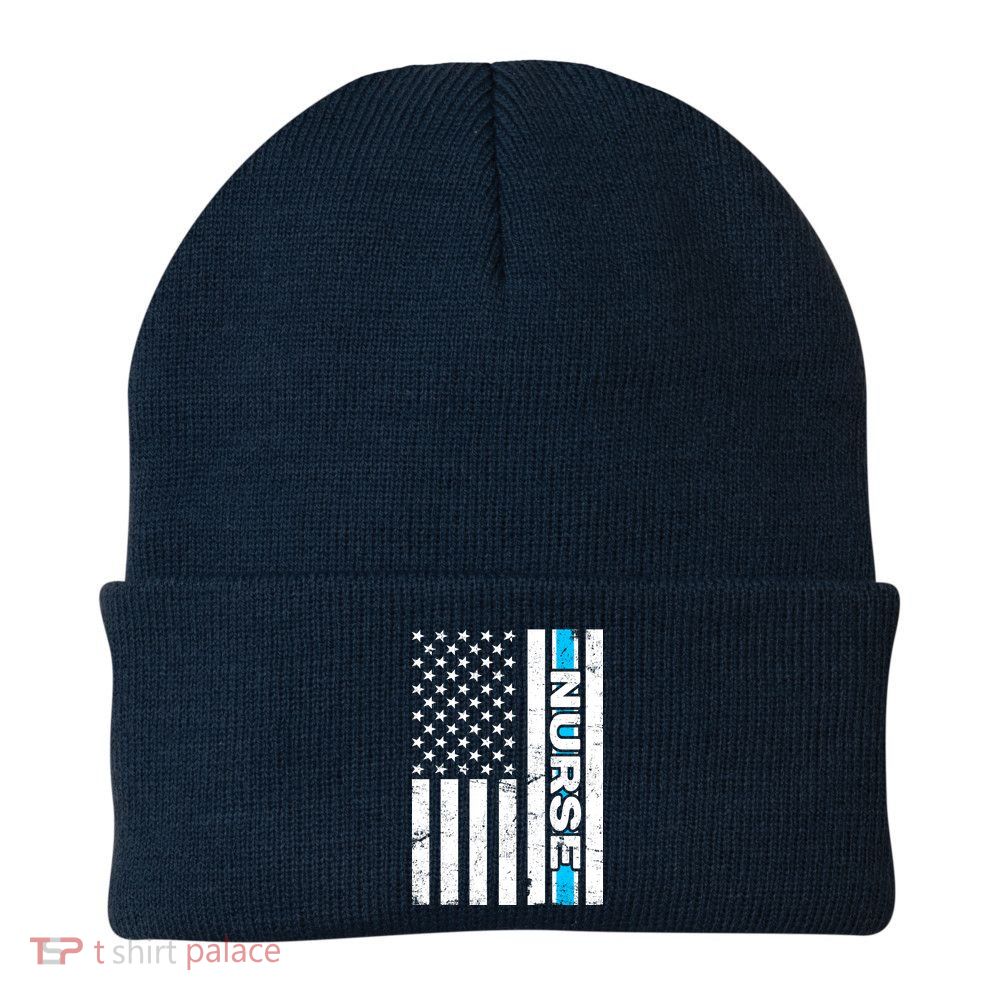 Support Nurses Front Line Flag Beanie