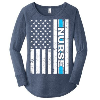 Support Nurses Front Line Flag Women's Perfect Tri Tunic Long Sleeve Shirt