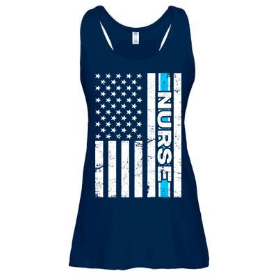 Support Nurses Front Line Flag Ladies Essential Flowy Tank