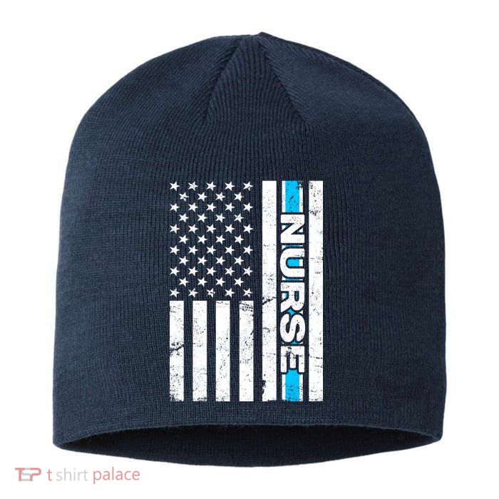 Support Nurses Front Line Flag Sustainable Beanie