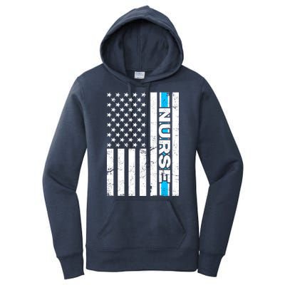Support Nurses Front Line Flag Women's Pullover Hoodie